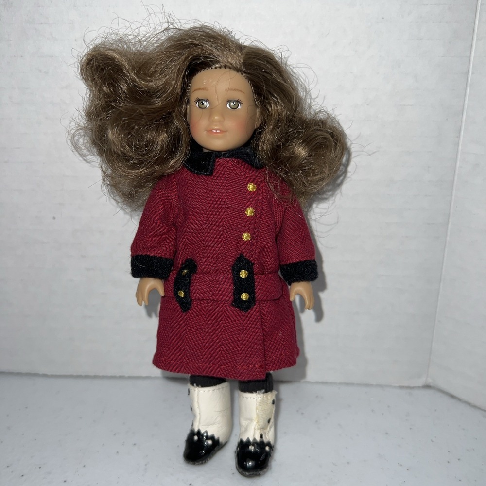 AMERICAN GIRL Mini 7" Doll REBECCA RUBIN Brown Hair Historical Vtg 2009